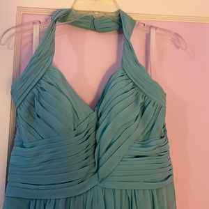 Teal blue full length dress